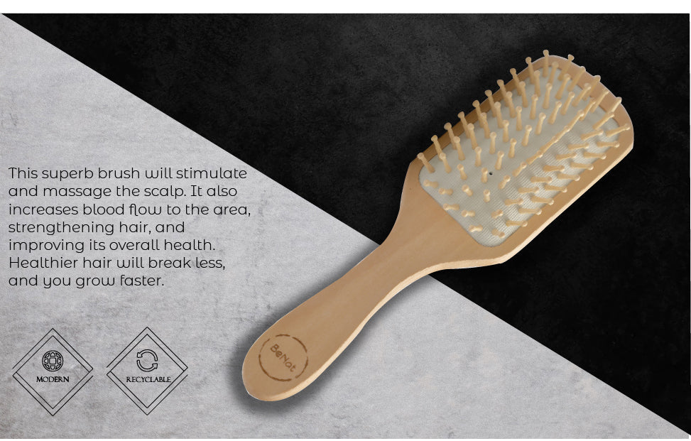 Natural Wooden Detangling Hair Brush