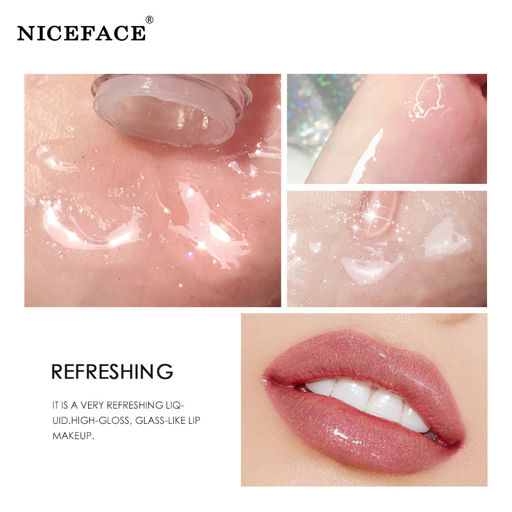 Niceface Glass Water Glossy Lip Gloss Transparent Lip Gloss Moisturizi