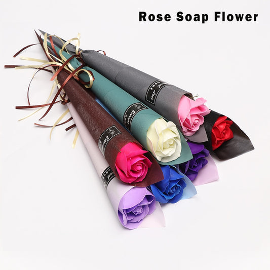 1PC Romantic Bath Soap Rose Soap Flower Petal For