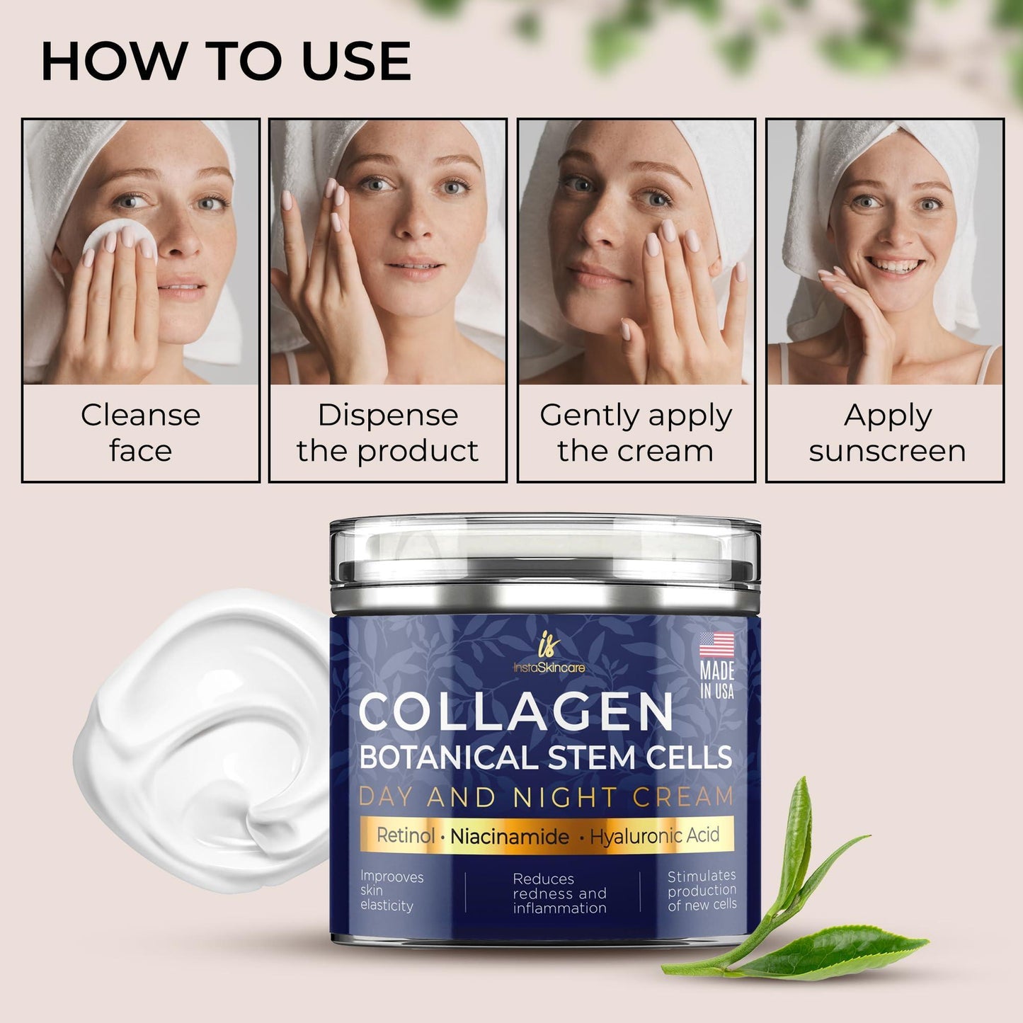 Advanced Collagen Retinol Stem Cell Cream for Skin | Anti Aging Day &