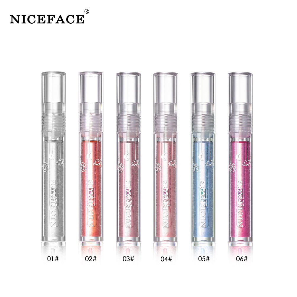 Niceface Glass Water Glossy Lip Gloss Transparent Lip Gloss Moisturizi