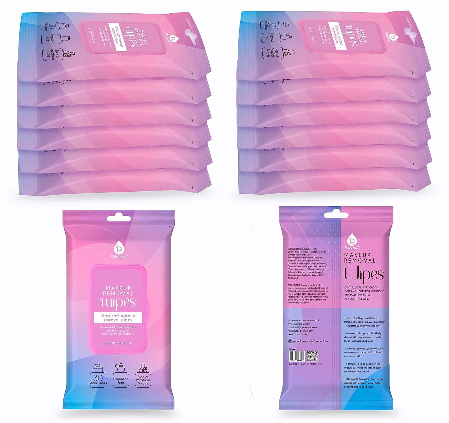 Makeup Removal Wipes 12 Pack (720 Wipes Total) – Ultra-Soft Facial