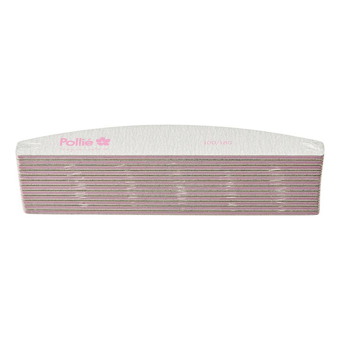 Nail file Eurostil Zebra Padded media luna 12 Units