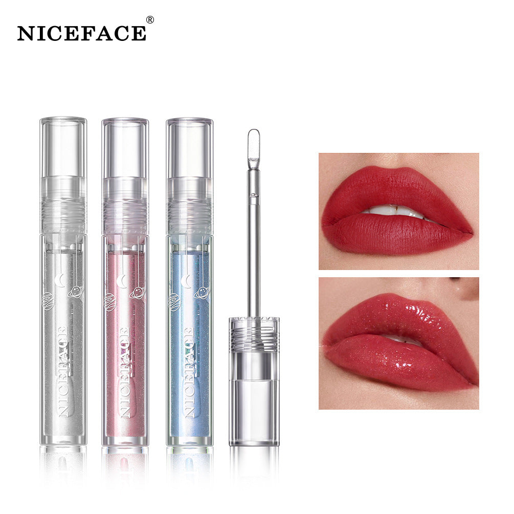 Niceface Glass Water Glossy Lip Gloss Transparent Lip Gloss Moisturizi