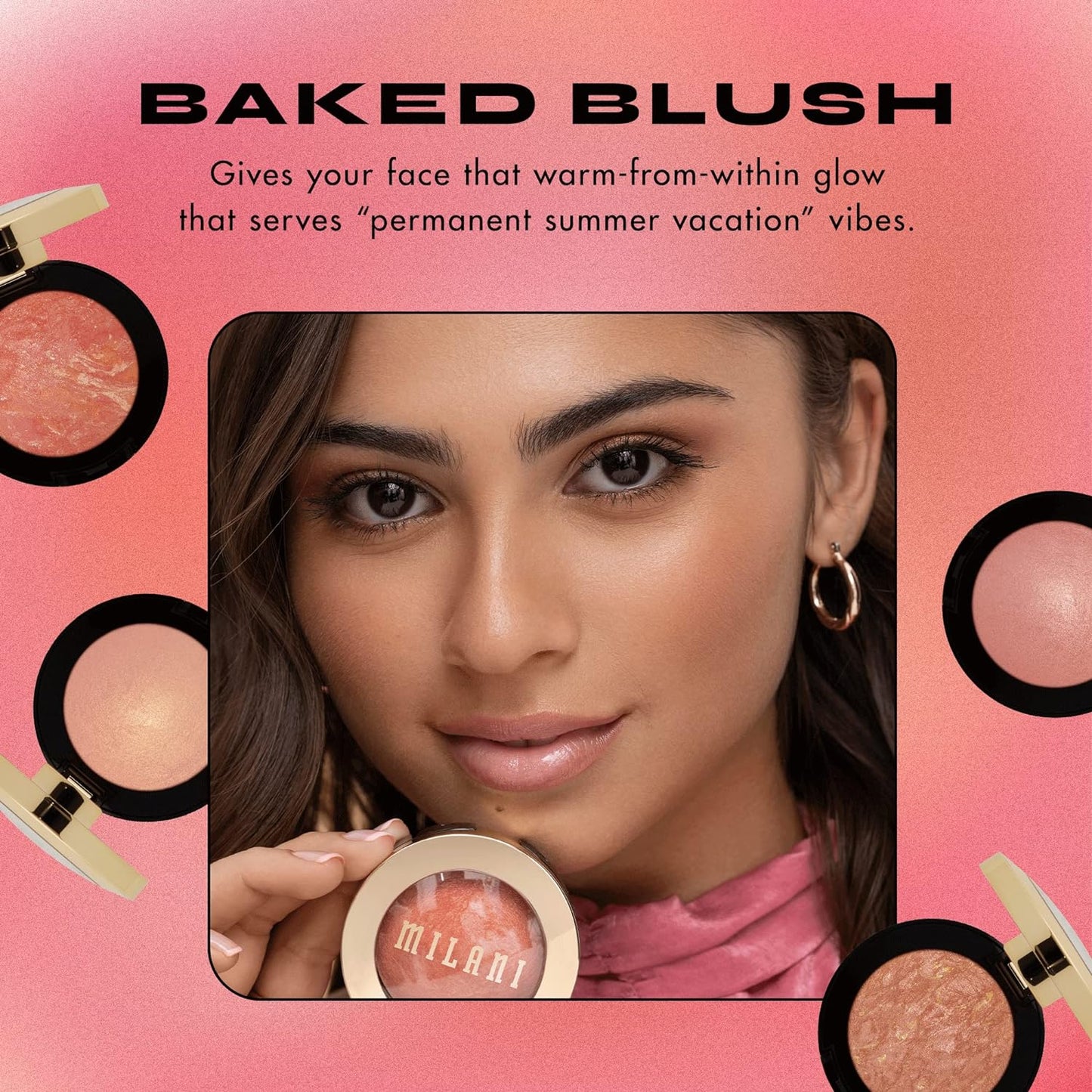 Milani Baked Blush - Dolce Pink (0.12 Ounce) Cruelty-Free Powder Blush