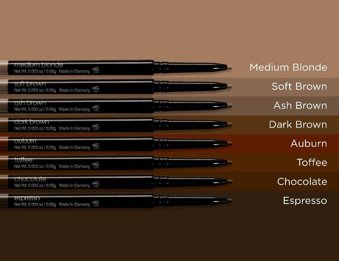 MOST LOVED! MICRO-TIP RETRACTABLE BROW PENCIL, WATERPROOF (6 Shades)