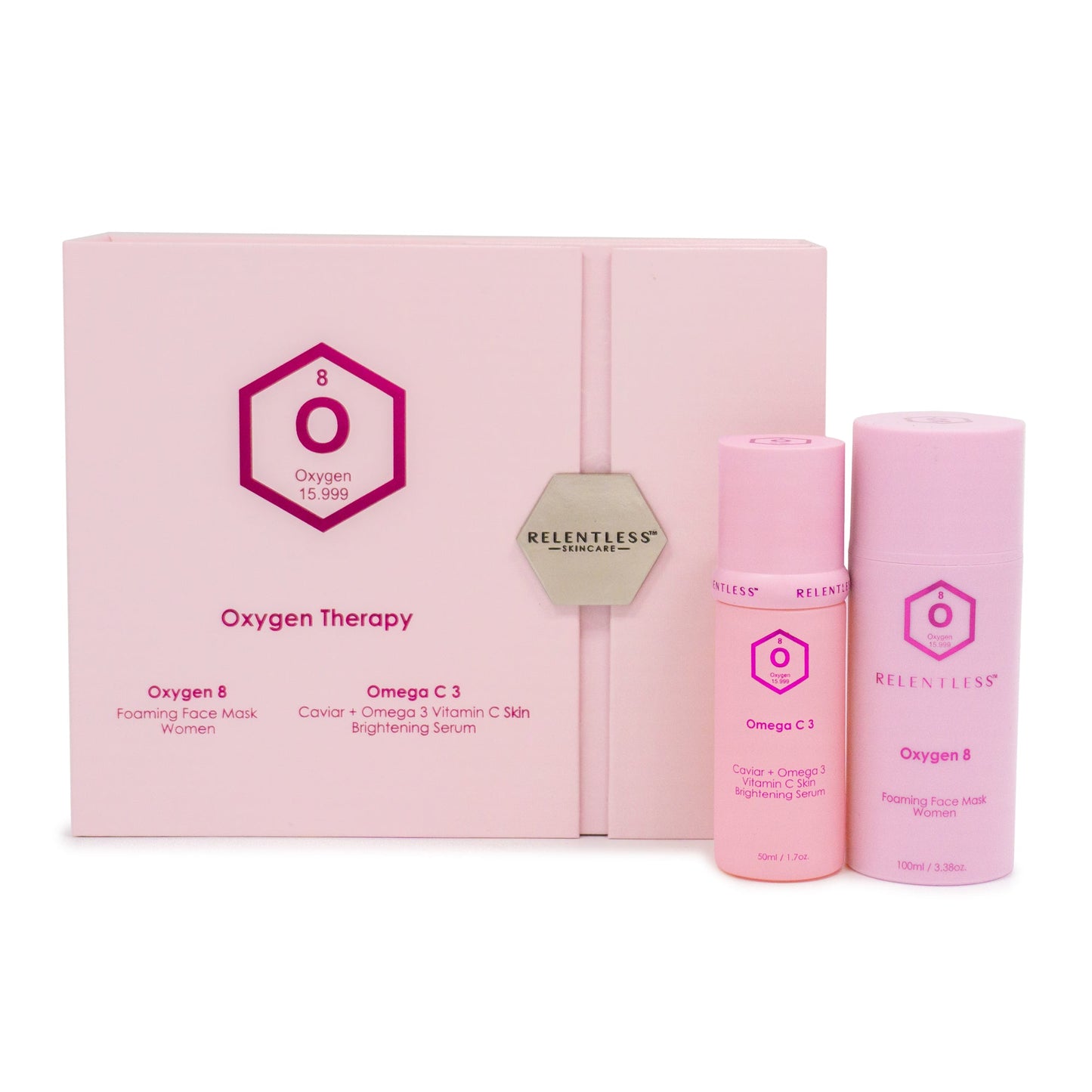 Women's Skincare Set - Oxygen 8 Foaming Mask + Omega C Brightening