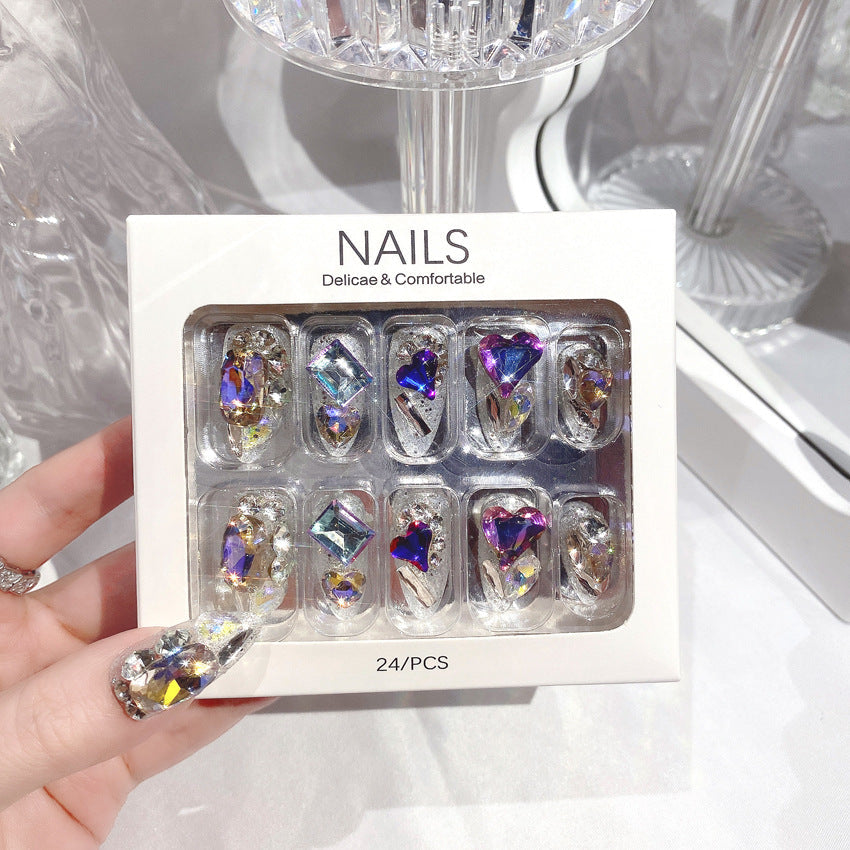 Divine Details: 24-Piece Sparkling Gem Bridal Nail Art Set