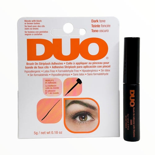 DUO BRUSH ON LASH ADHESIVE-CLEAR and DARK TONE Net. Wt. 0.18 oz.