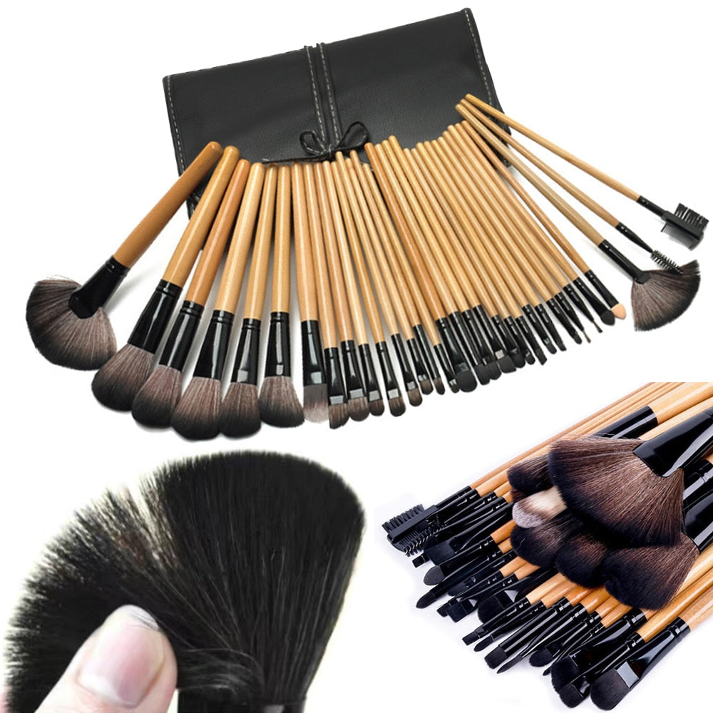 32Pcs Professional Makeup Brushes Cosmetic Foundation Powder Eye