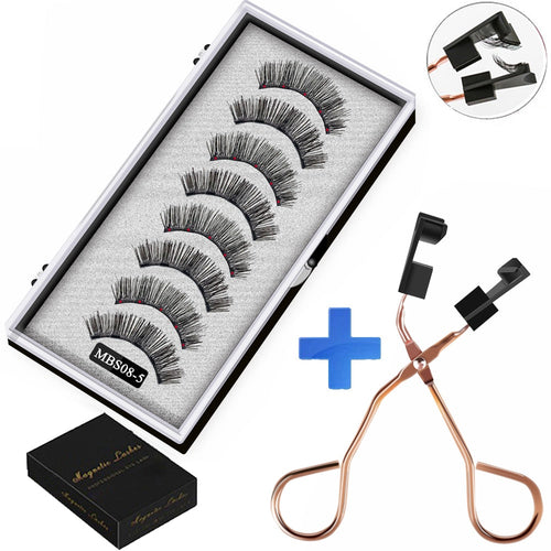 4 pairs 5 Magnet Magnetic False Eyelashes 3D Lasting Magnetic