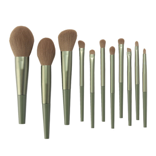 11pcs Makeup Brushes Sets Tools Cosmetic Powder Contour Blush Lip