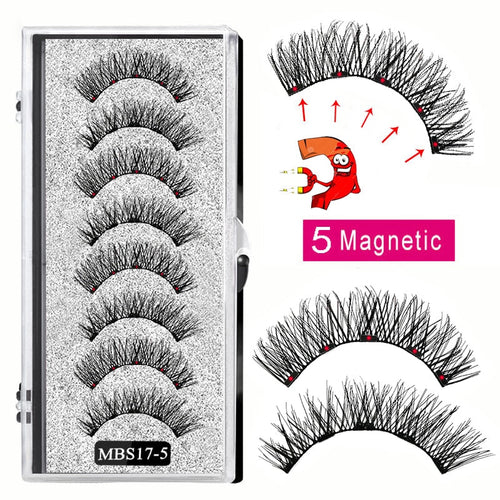 4 pairs 5 Magnet Magnetic False Eyelashes 3D Lasting Magnetic