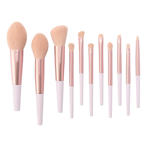 11pcs Makeup Brushes Sets Tools Cosmetic Powder Contour Blush Lip