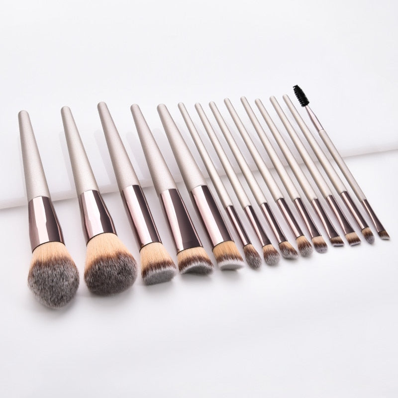 14pcs Fashionable Brushes Contour Blush Makeup Professional Foundation