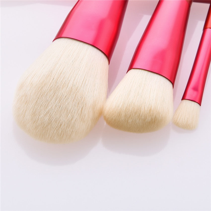 12pcs Red Wood Makeup Brushes Set Bronzer Sculpting Blush Concealer