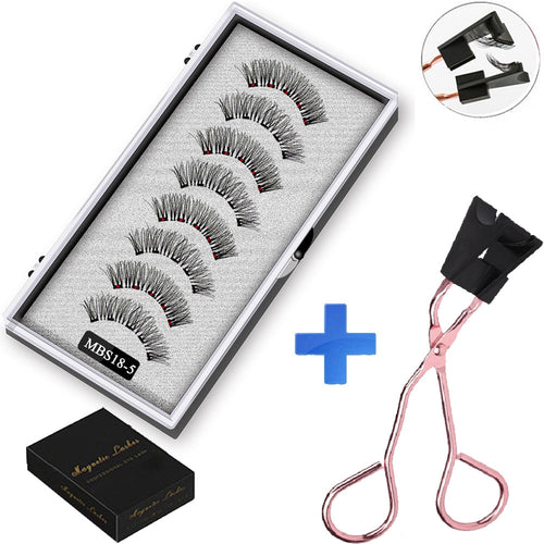 4 pairs 5 Magnet Magnetic False Eyelashes 3D Lasting Magnetic