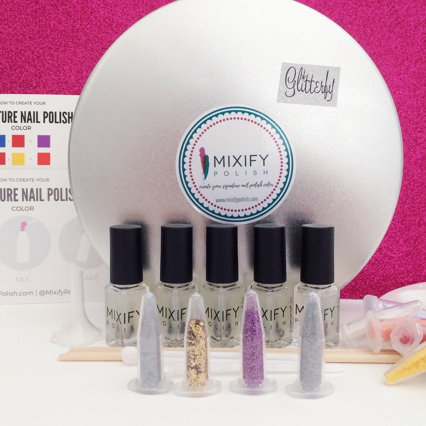 Mixify Polish | Glitterfy - Make your own glitter nail polish complete