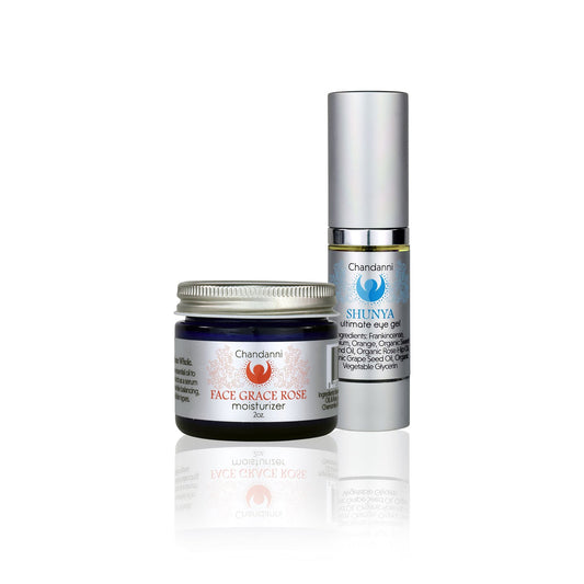 Shunya Eye Gel and Face Grace Rose Moisturizer Bundle