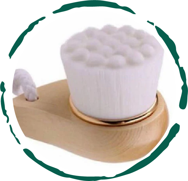 Facial Brush with Bamboo Handle