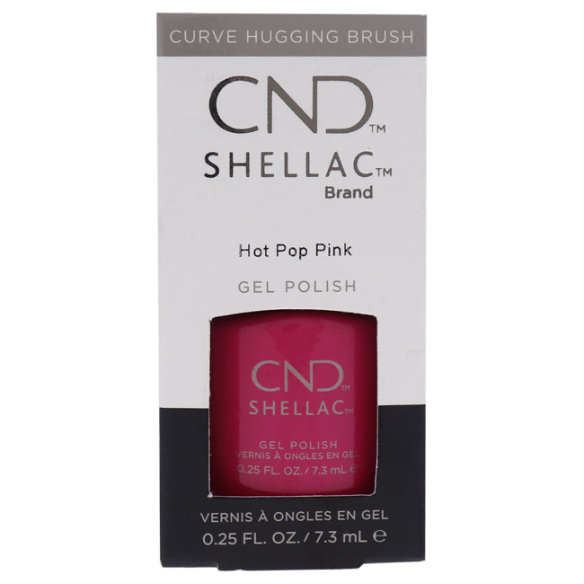 CND I0103678 0.25 oz Shellac Nail Color for Women, Hot Pop Pink