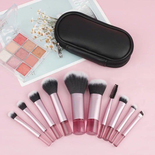 10Pcs Mini Makeup Brush Set Powder Eyeshadow Foundation Blush Blender