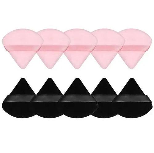 MAANGE 10/12 Pcs Triangle Powder Puff Wet Dry Use For Loose Powder