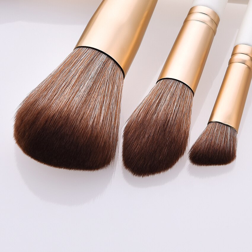 13pcs cone Pearl White Makeup Brushes Set Loose Powder Eyeshadow