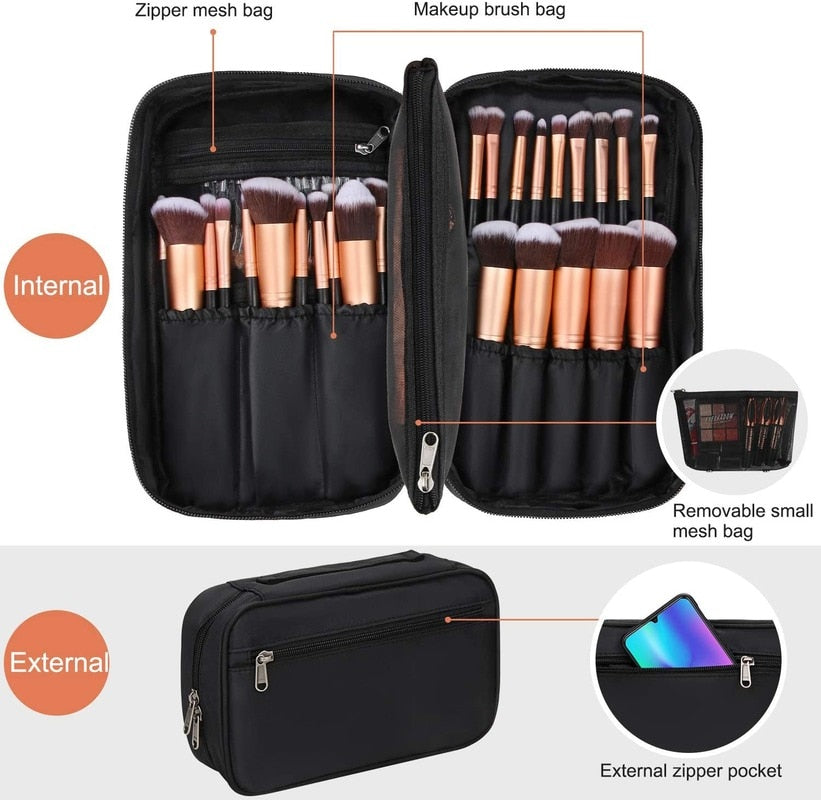 Professional Cosmetic Bag Beauty Case Toiletry Brush Organizer  Multi