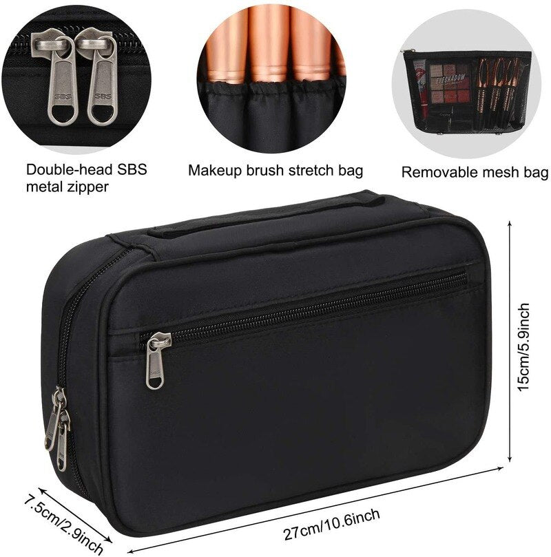 Professional Cosmetic Bag Beauty Case Toiletry Brush Organizer  Multi