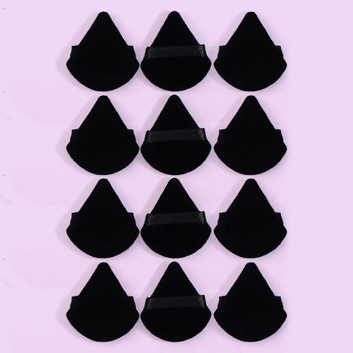 MAANGE 10/12 Pcs Triangle Powder Puff Wet Dry Use For Loose Powder