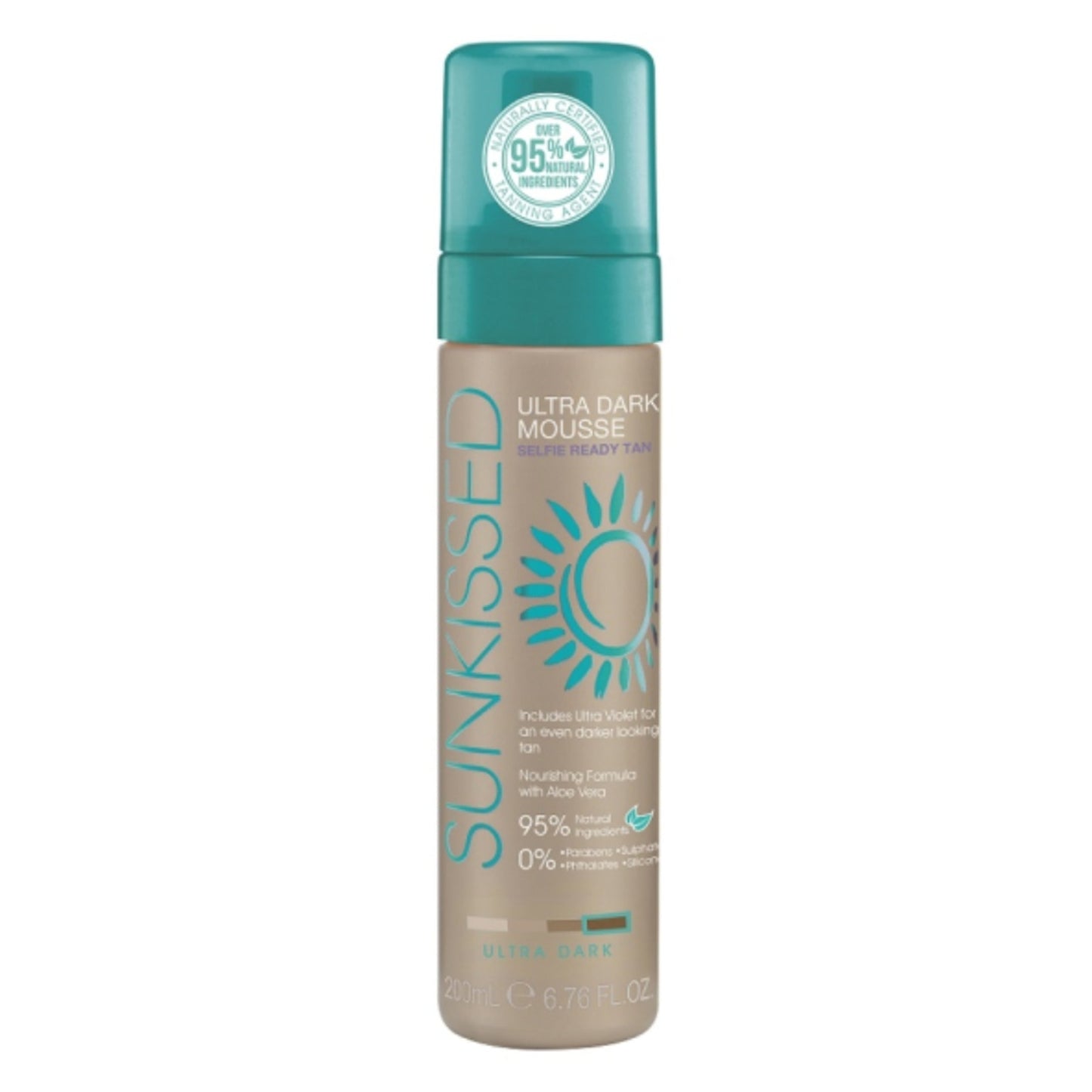 Sunkissed 95 Percent Natural Self Tan Mousse - Ultra Dark