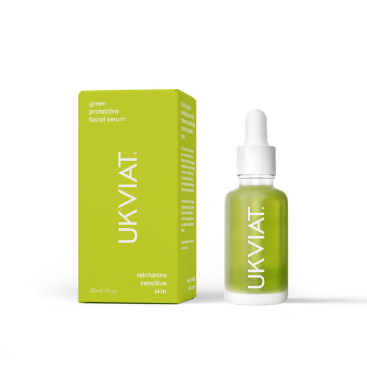 green protective facial serum