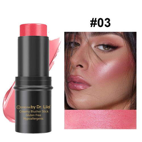 Compact Blush Stain Stick for Cheeks, Lips, Eyes