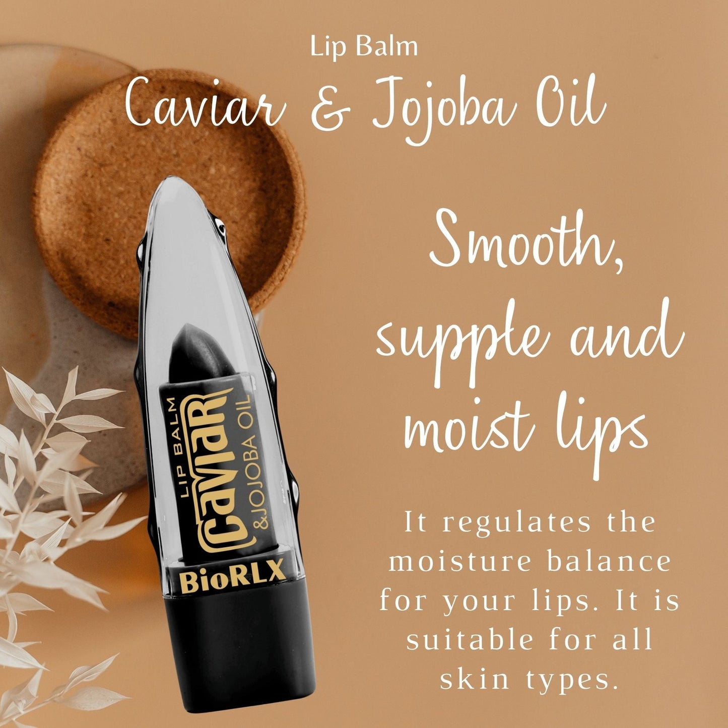 BioRLX Caviar and Jojoba Oil Lip Balm