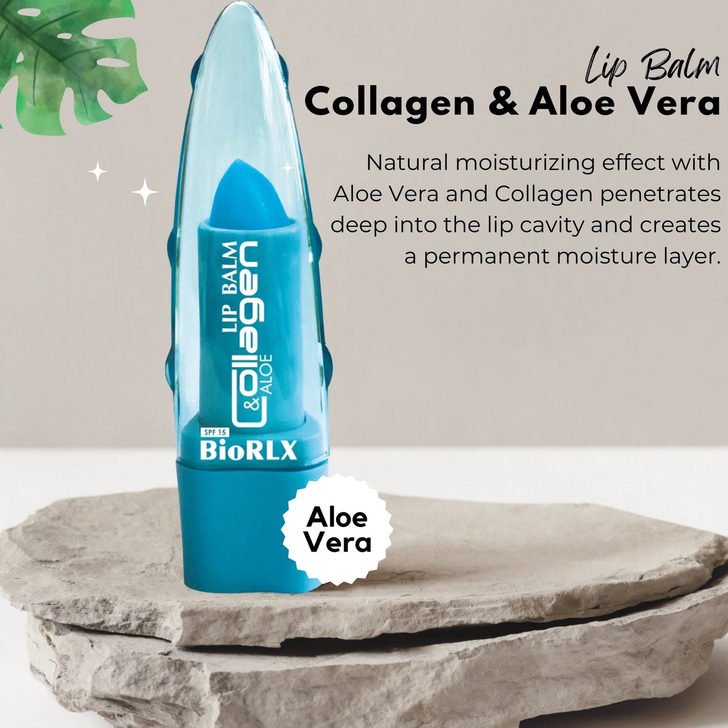 BioRLX Collagen and Aloe Vera Lip Balm