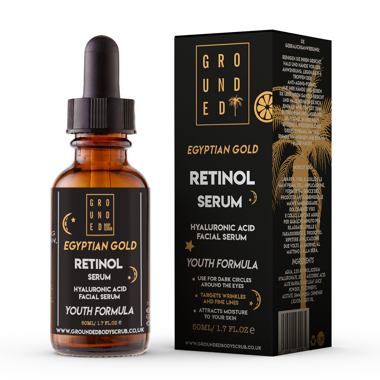 Egyptian Gold Retinol Face Serum (50ml)