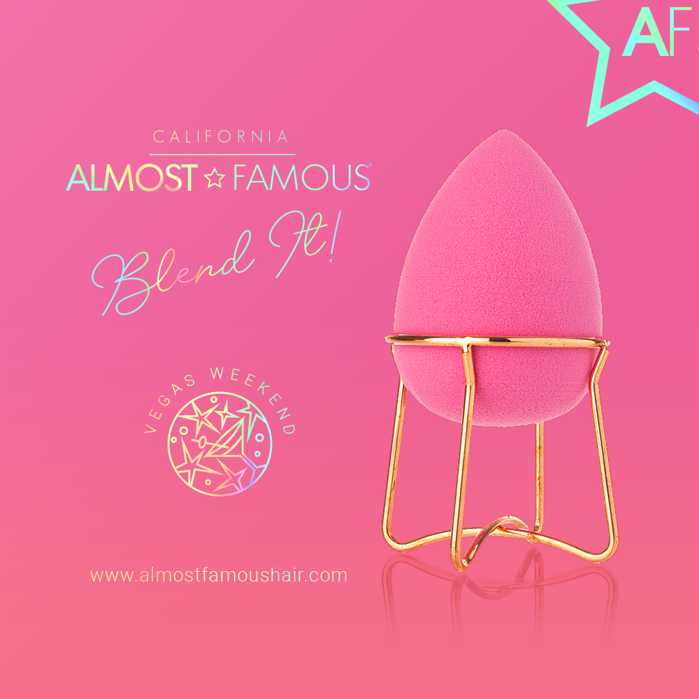 Almost Famous Makeup Blender w/ Rose Gold Stand