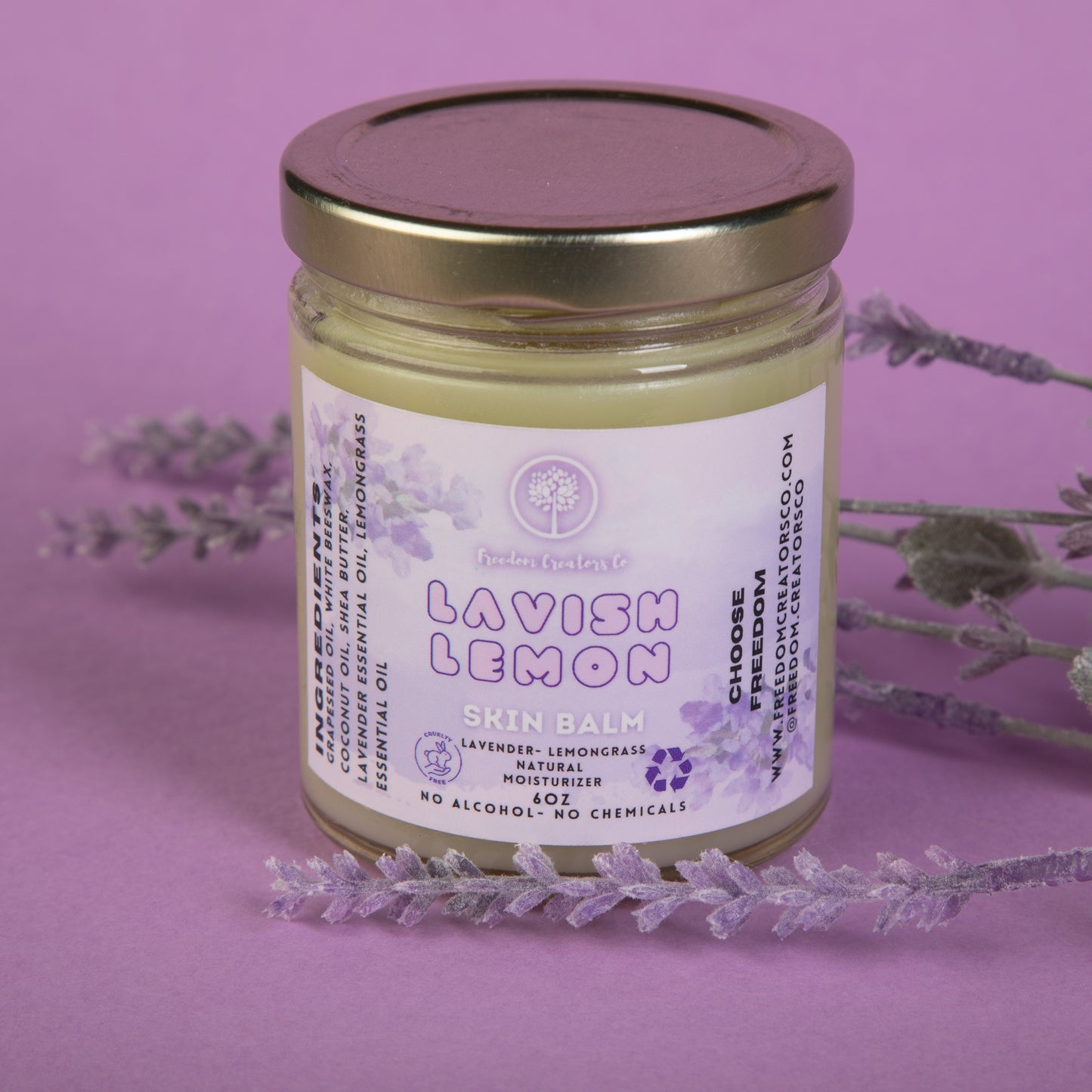 Natural Moisturizer- Lavender Lemongrass Skin Balm