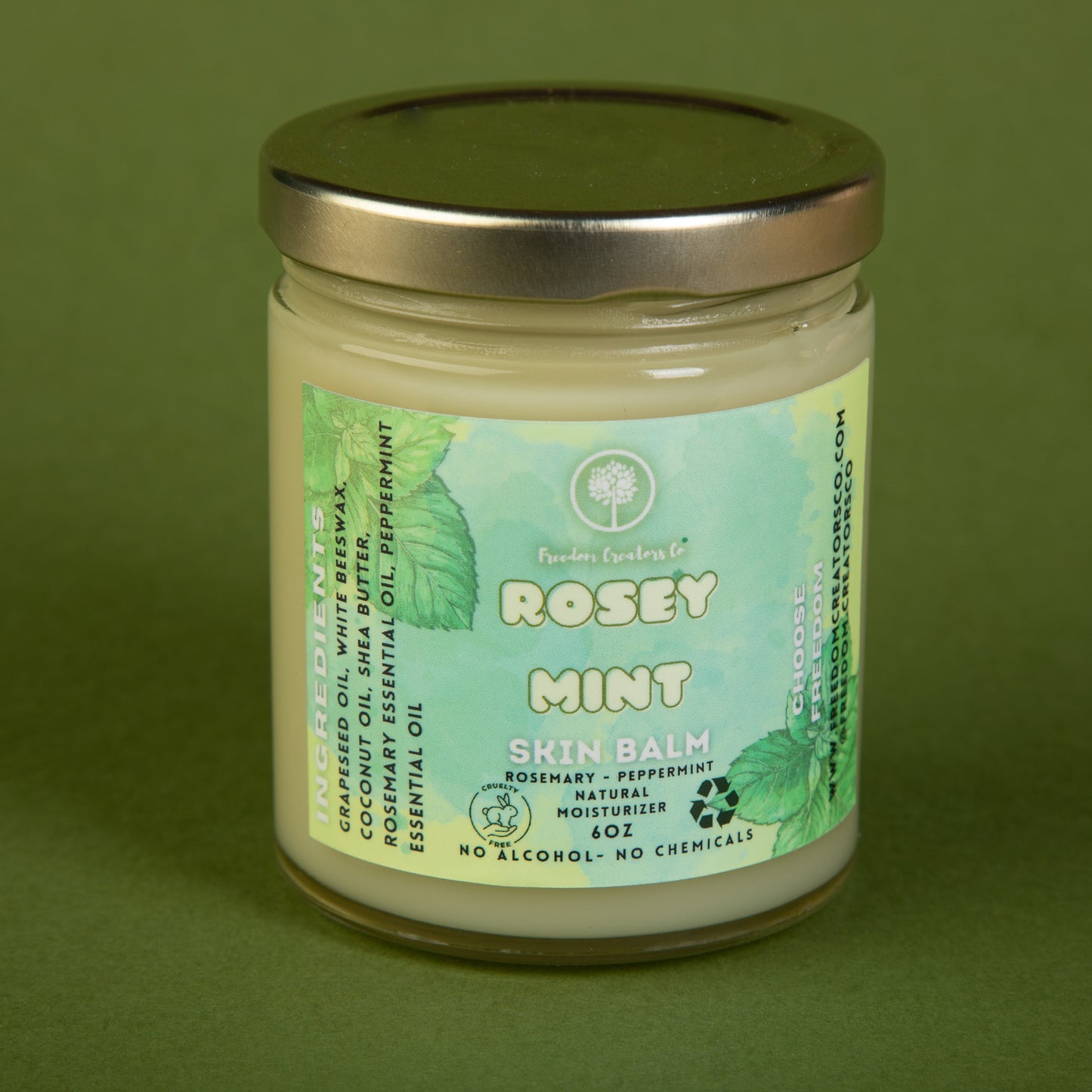 Rosemary Peppermint- Natural Skin Balm Rosey Mint