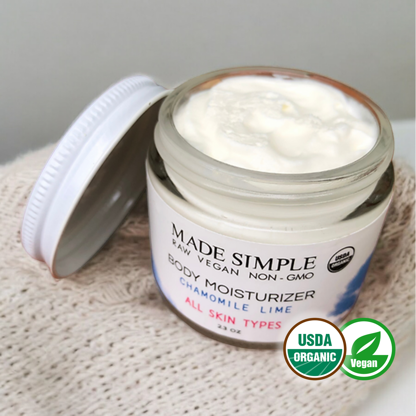 Chamomile Lime Moisturizer - Certified Organic & Vegan