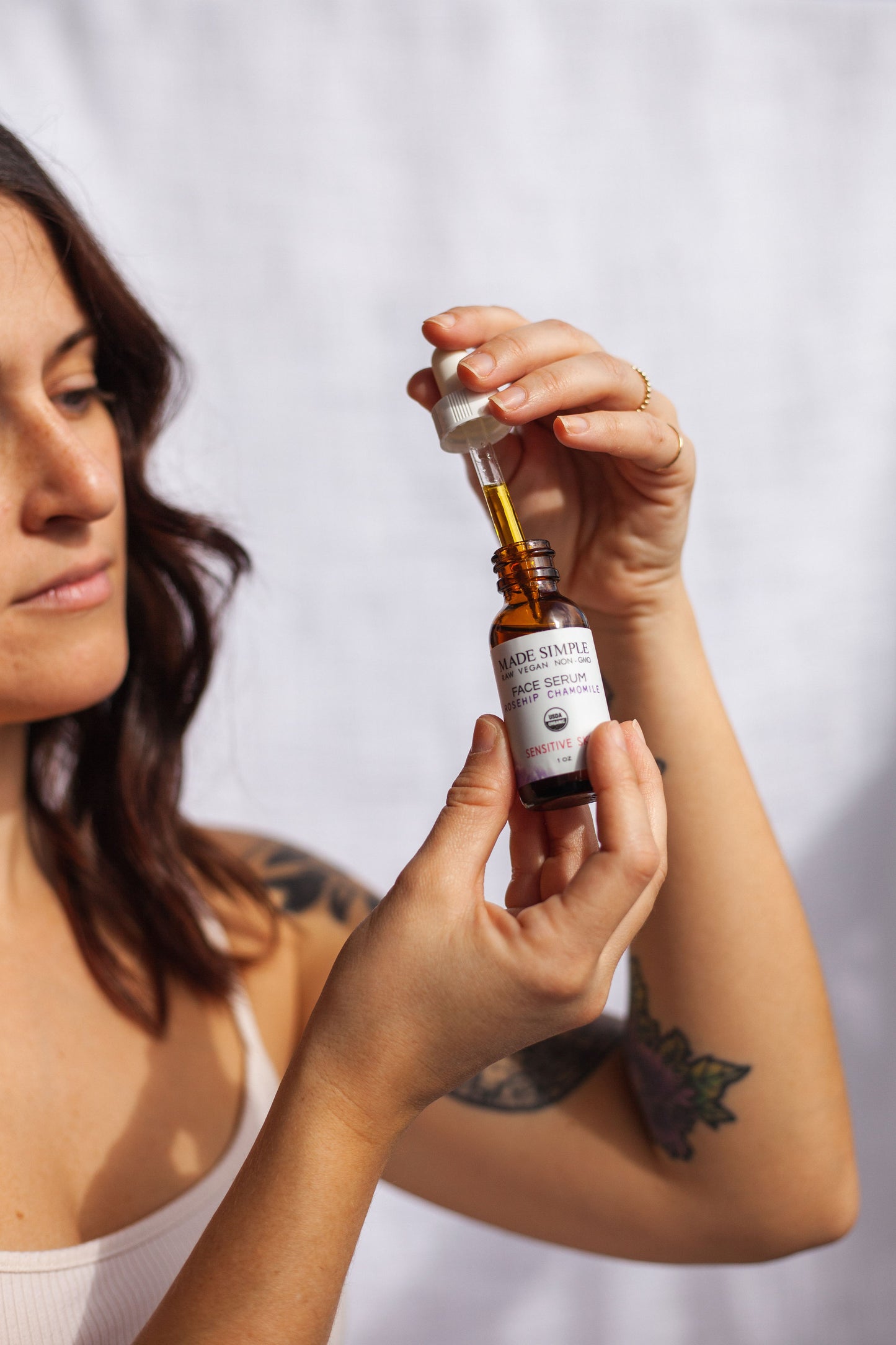 Rosehip Chamomile Face Serum - Certified Organic & Vegan