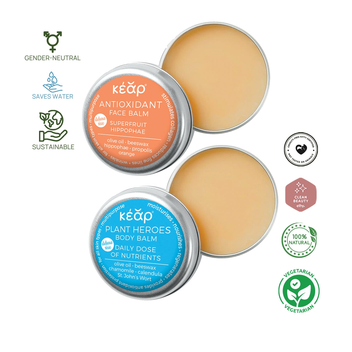 Kear Mini Balm Collection: Travel-Sized Skincare Bliss, Pack Of Four