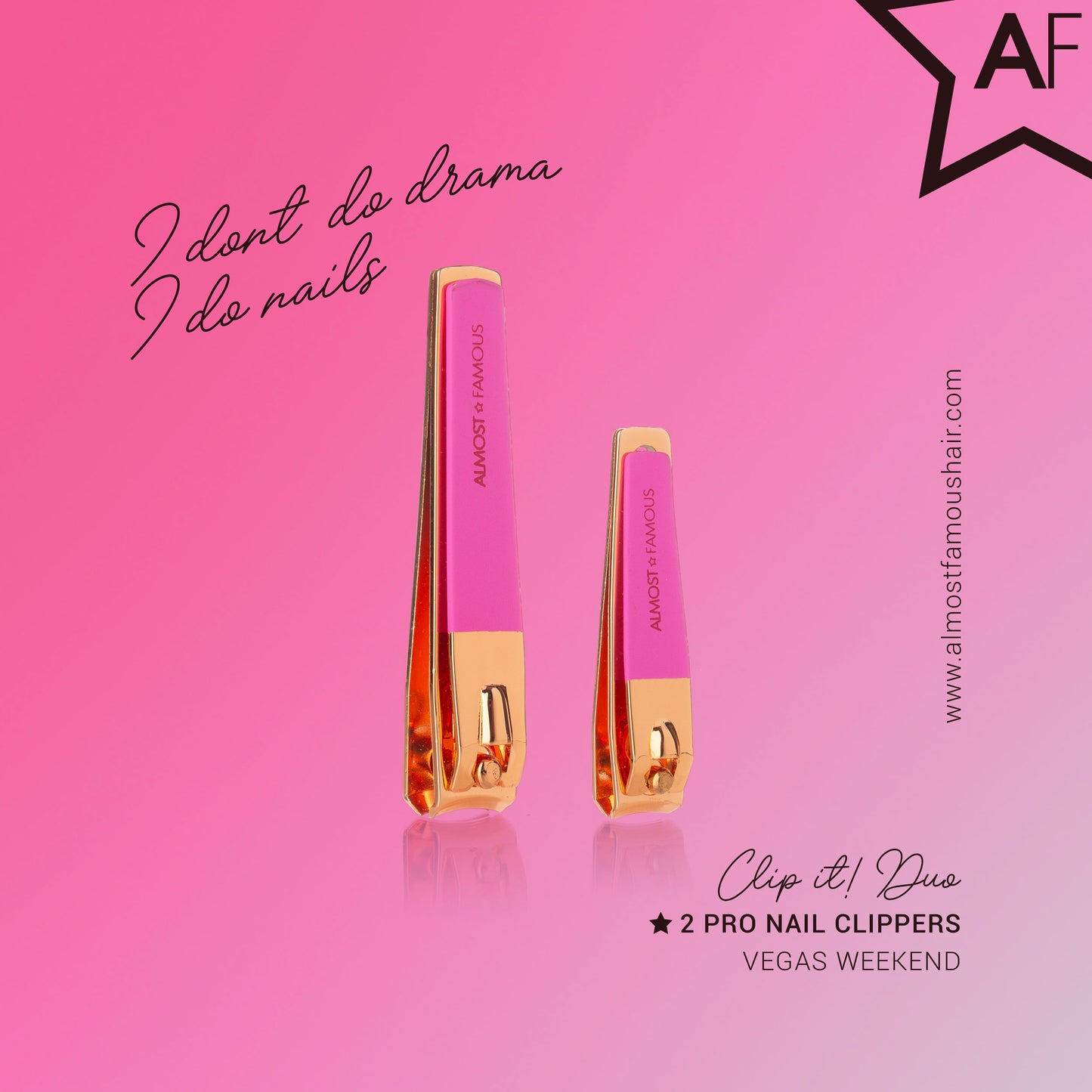 Almost Famous "Clip It" Rose Gold Nail Clipper Duo