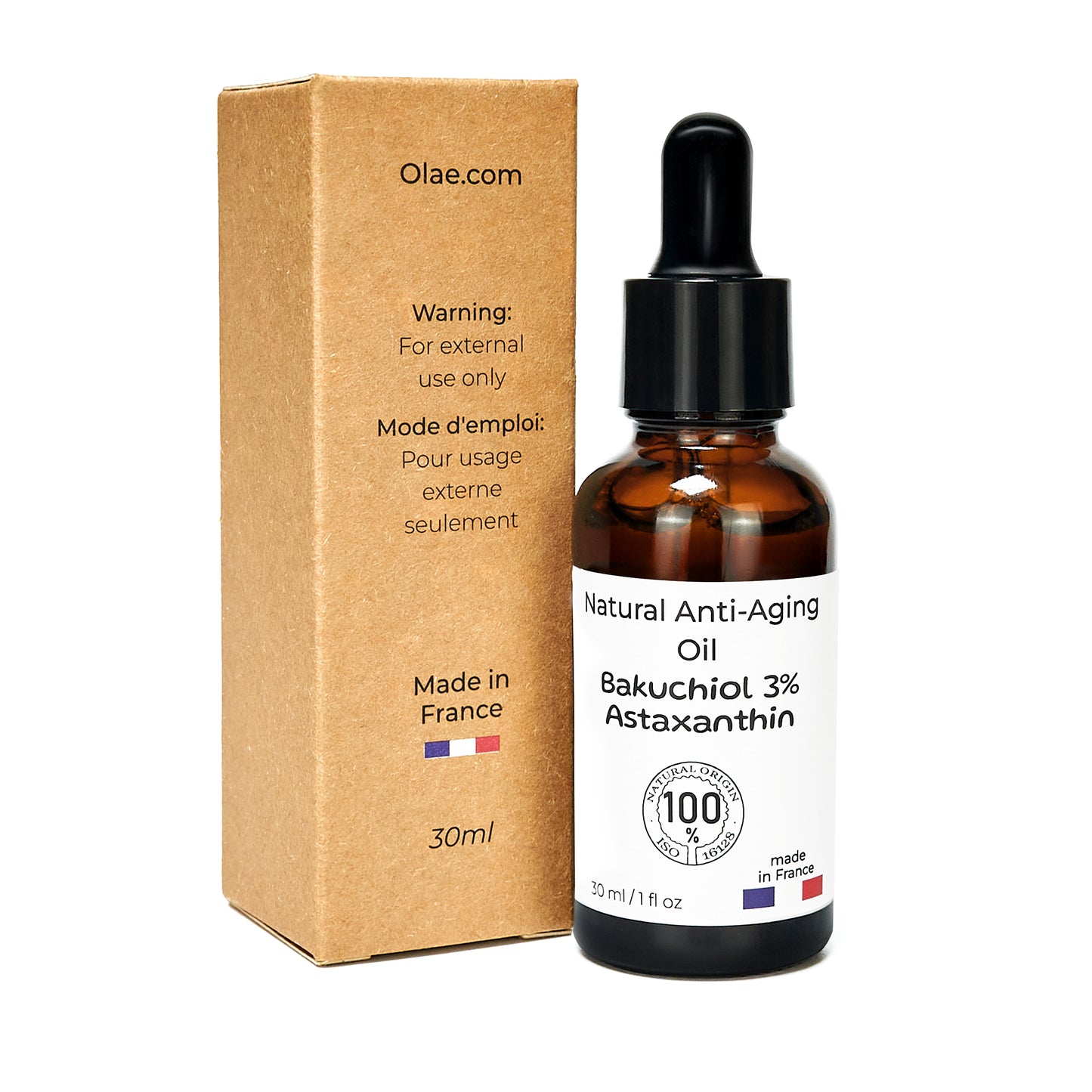 Antiaging oil 3% Bakuchiol + Astaxanthin in Squalane , 100% natural