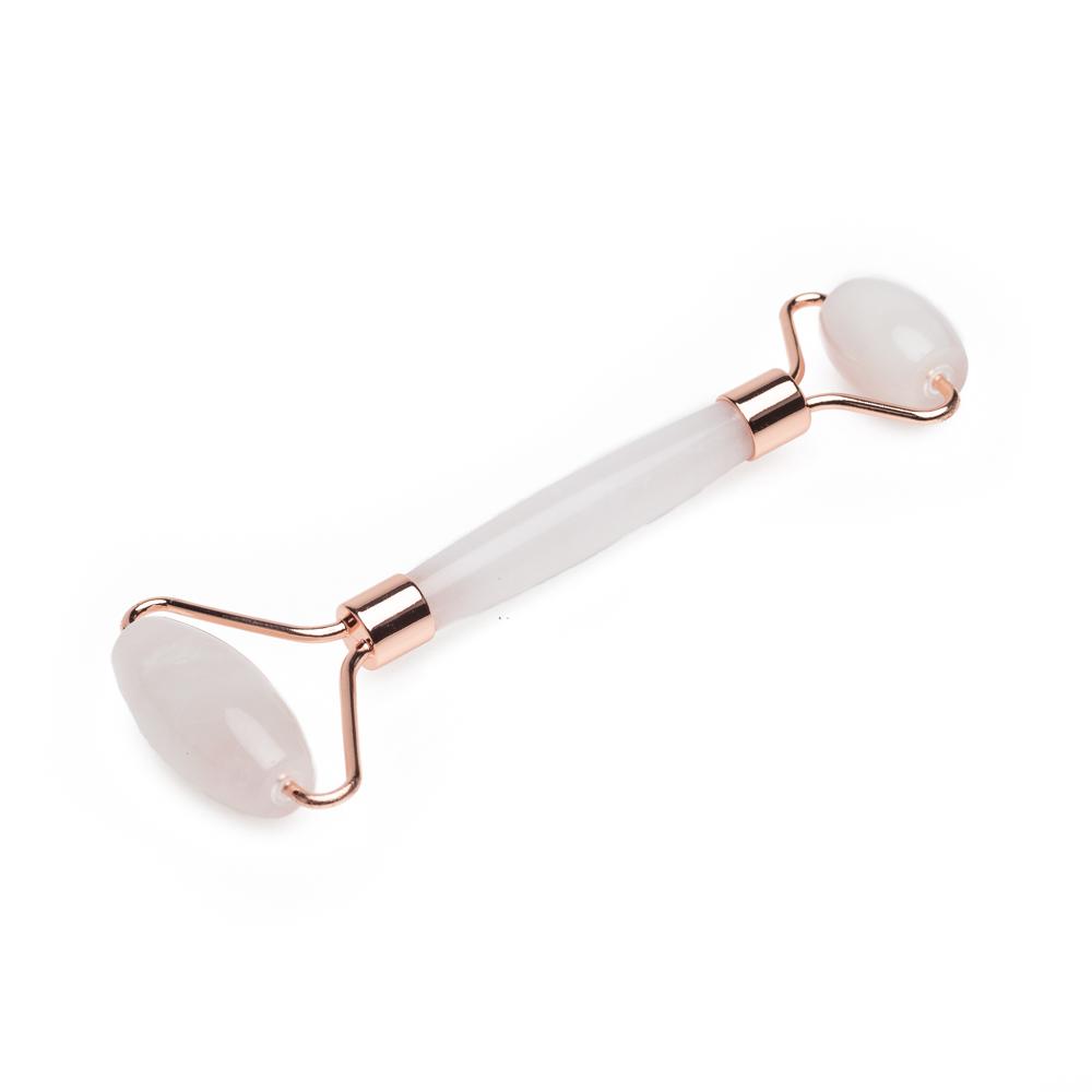 Genuine Rose Quartz Roller - Massage for Skin Tightening and Firming