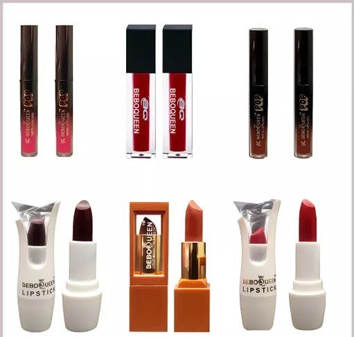 BEBOQUEEN Lipstick Combo Cosmetic Set for Women & Girls Pack Of 12 Pcs