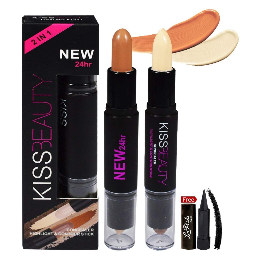 Kiss Beauty 2-in-1 Concealer Highlighter and Contour Stick with