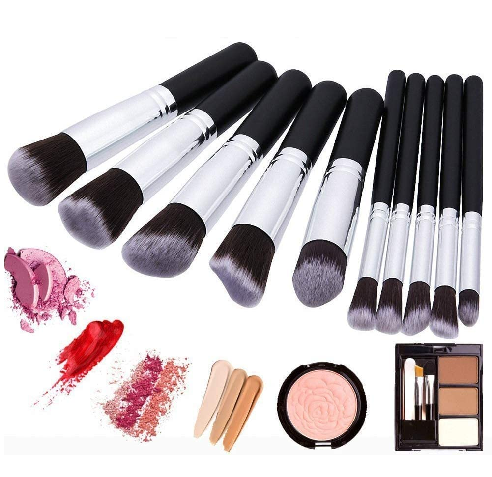 10 pcs Premium Synthetic Makeup Brush Set