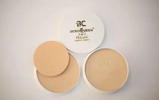 BEBOQUEEN Long Lasting Waterproof Fit Skin Face Powder 2in1 Compact